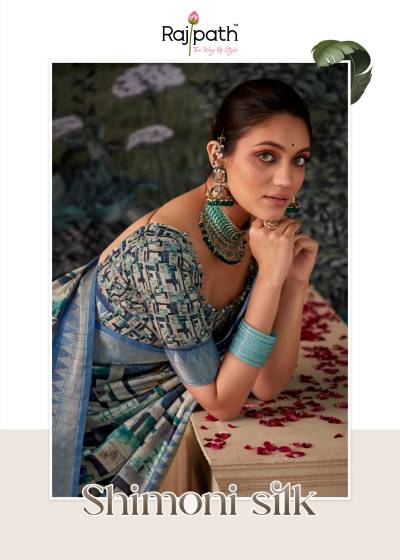 RAJPATH SHIMONI SILK 340001 TO 340008 DESIGNER SAREE WHOLESALER IN INDIA